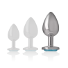 Intense - Plug Anal Métal Aluminium Coeur Bleu Taille L
